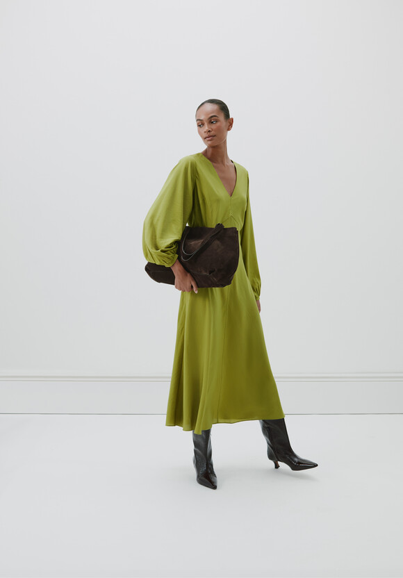 Grace V-Neck Long Sleeve Dress