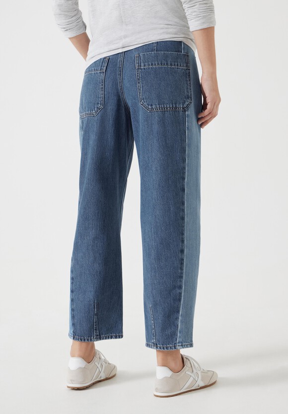Two Tone Barrel Jean