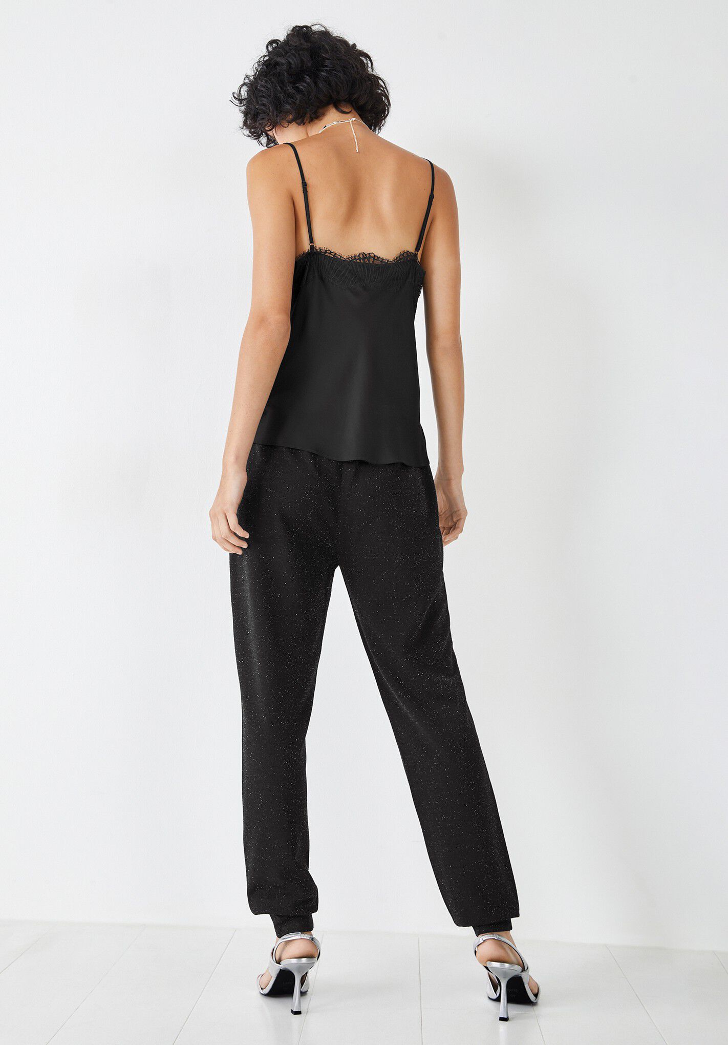 Glitter gang sequin satin joggers new arrivals