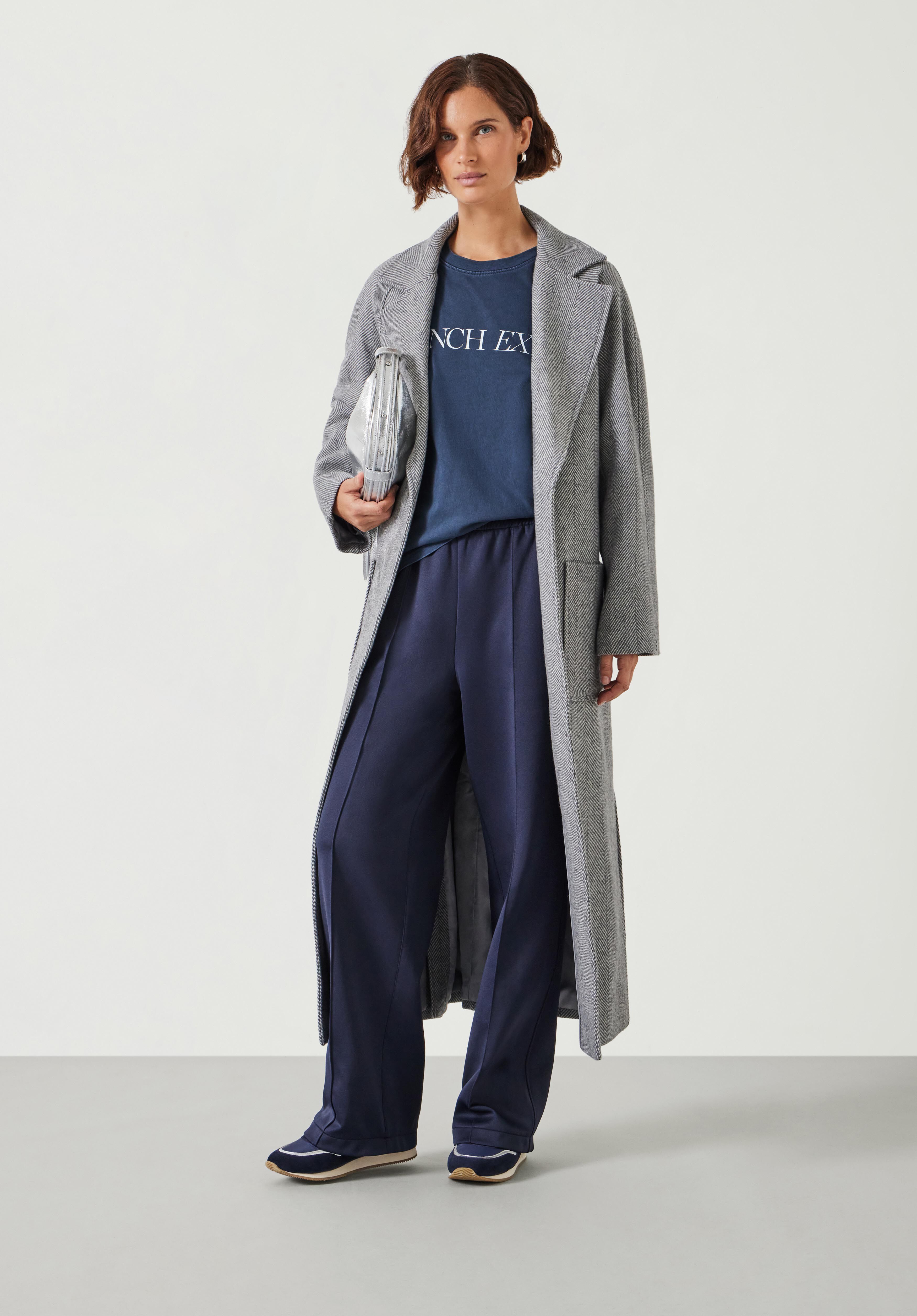 Wool blend herringbone coat sale