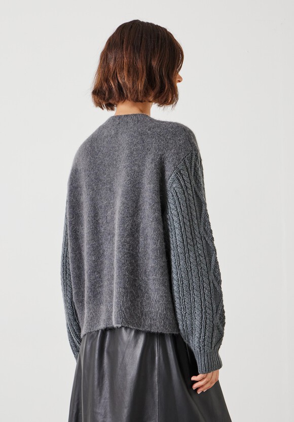 Sofia Cable Sleeve Relaxed Jumper