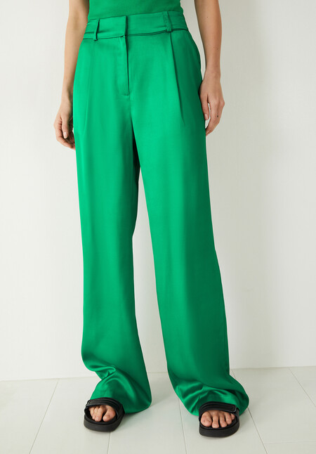 Cecilly Satin Wide Leg Trousers