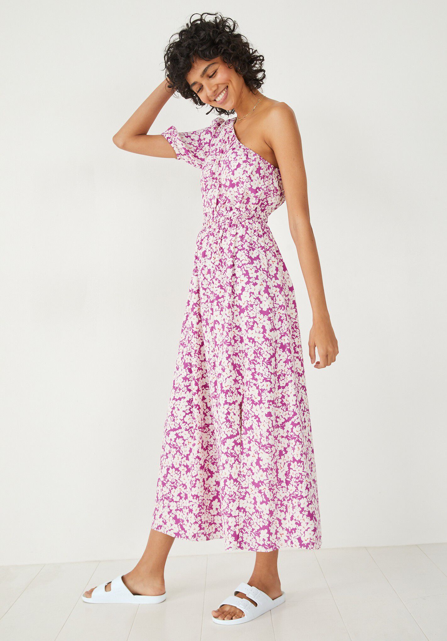 Tess One Shoulder Midi Dress