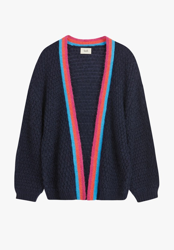 Rainbow Stripe Edge To Edge Cardigan
