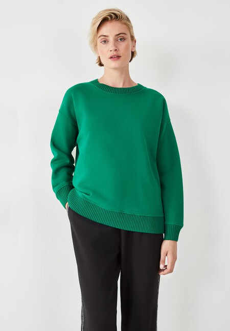 Isabelle Knitted Trim Sweatshirt