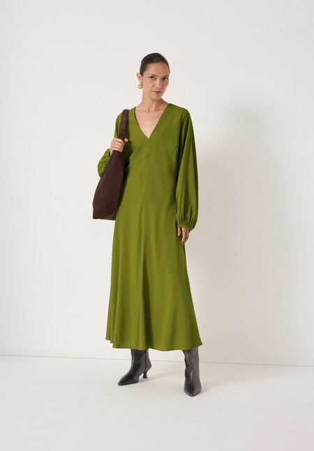 Grace V-Neck Long Sleeve Dress