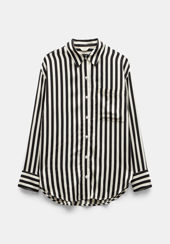 Emely Oversized Stripe Fluid Shirt
