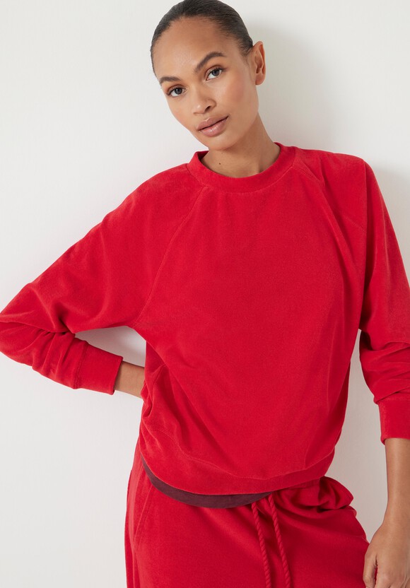 Towelling Raglan Sweatshirt