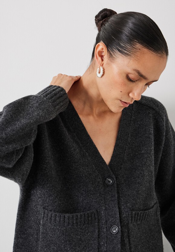 Daisy Merino Wool V Neck Cardigan