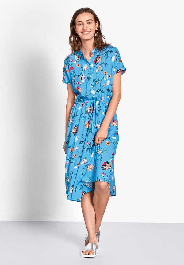 Hattie Printed Shirt Dress