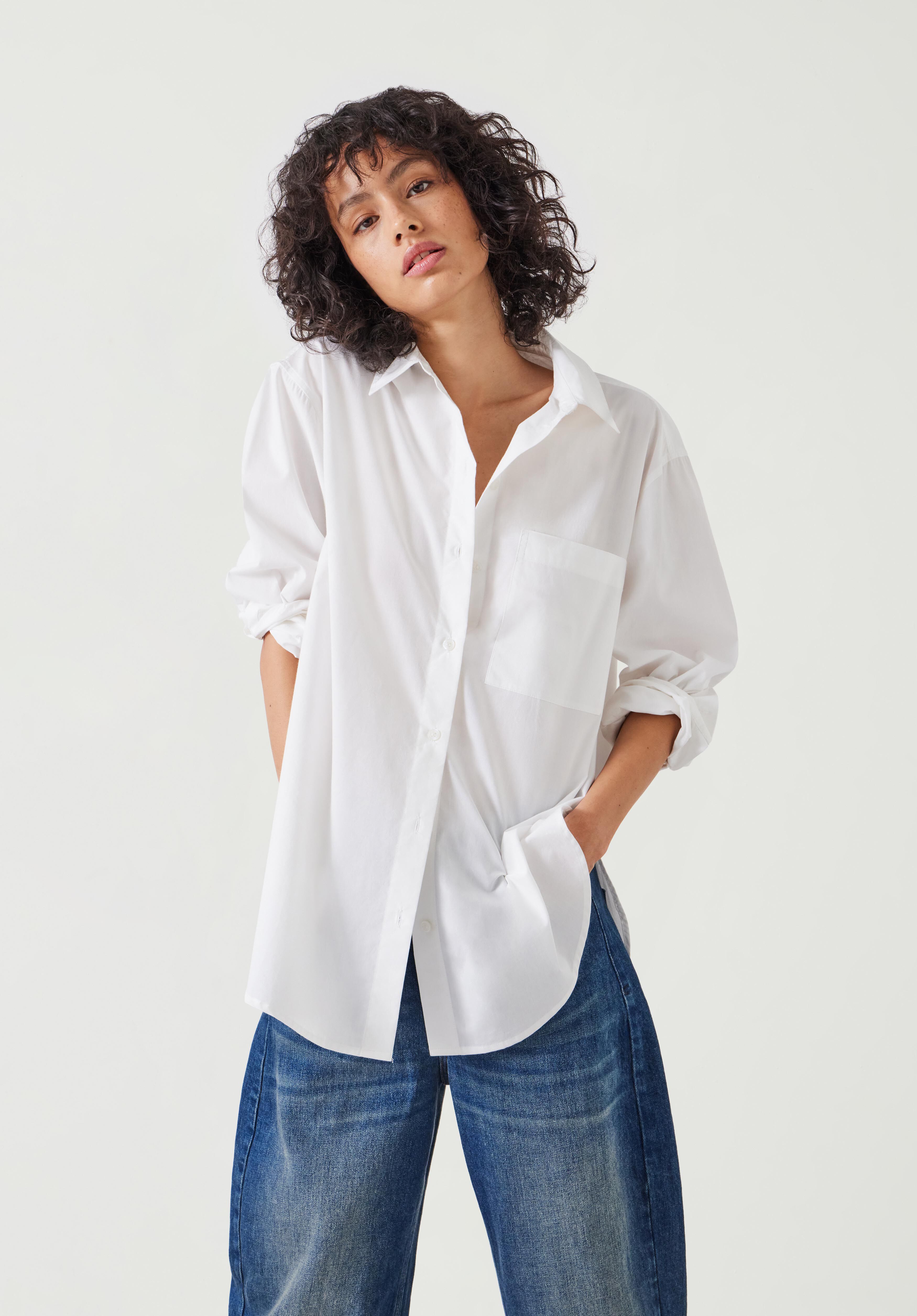 Coleena Oversized Shirt | White | hush