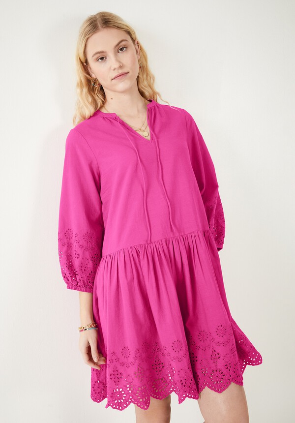 Soleil Broderie Smock Dress