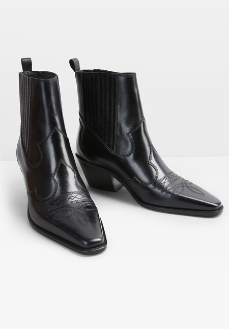 Kendall Leather Western Boots