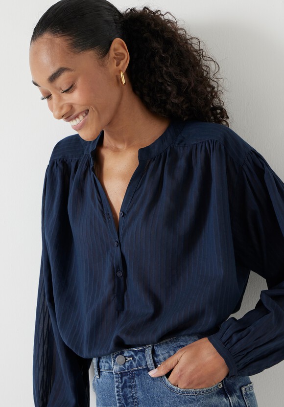 Bea Textured Stripe Blouse