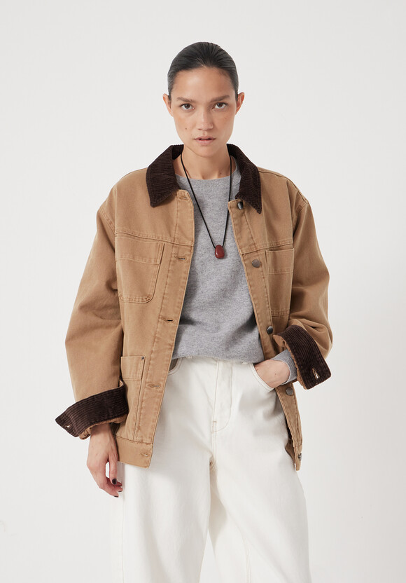 Cord Collar Barn Jacket