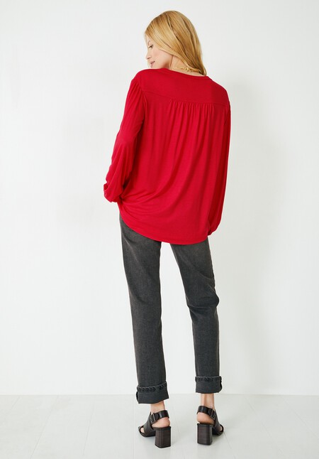 Jill Button Jersey Top