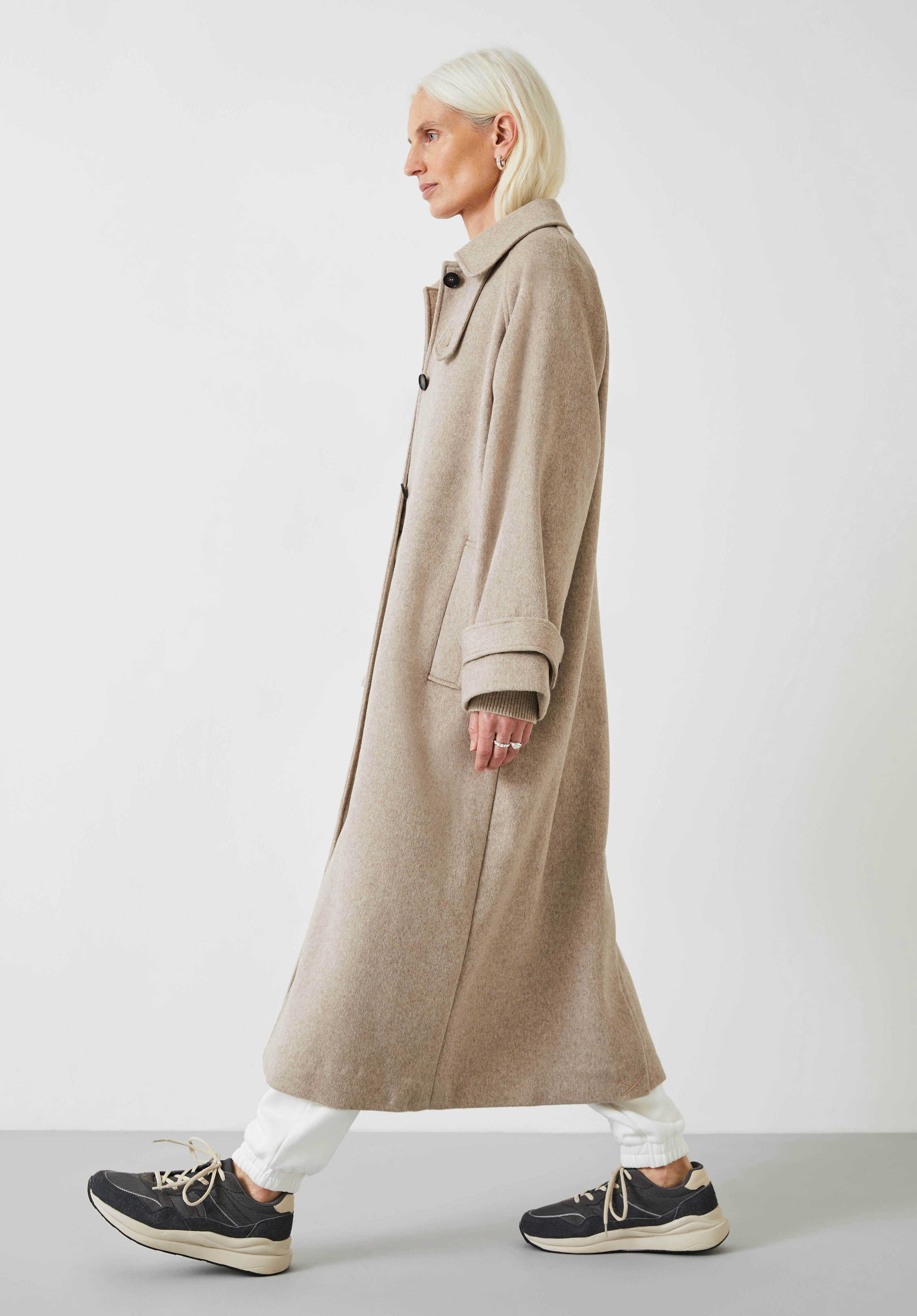 Beige wool sales blend coat