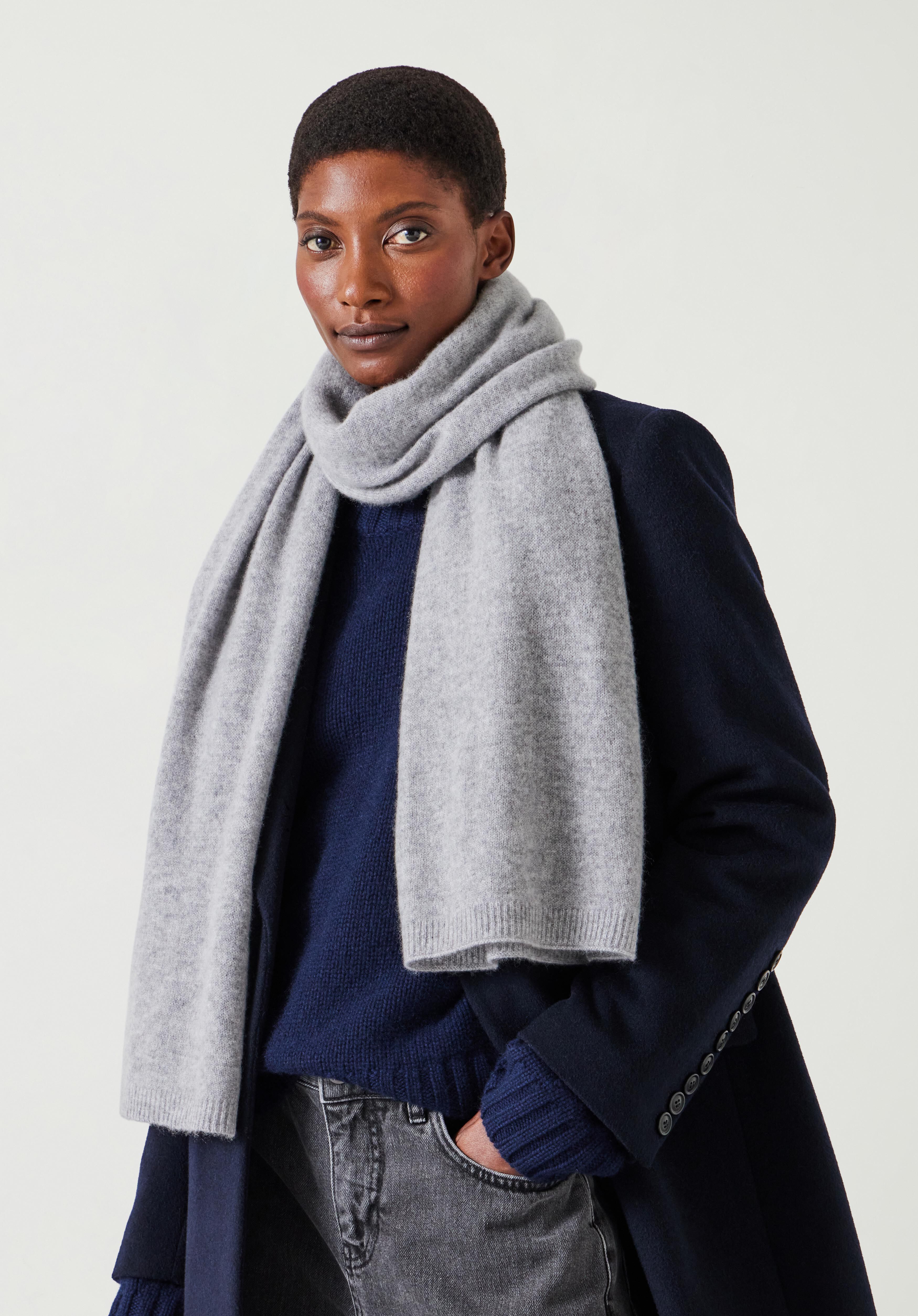 Women's gray cashmere scarf cheap