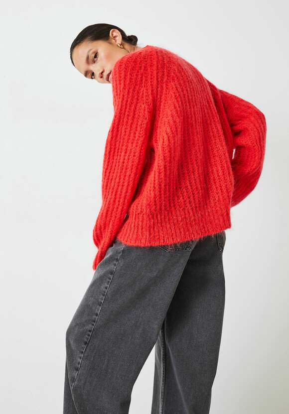 Tabby Fluffy Jumper With Mohair