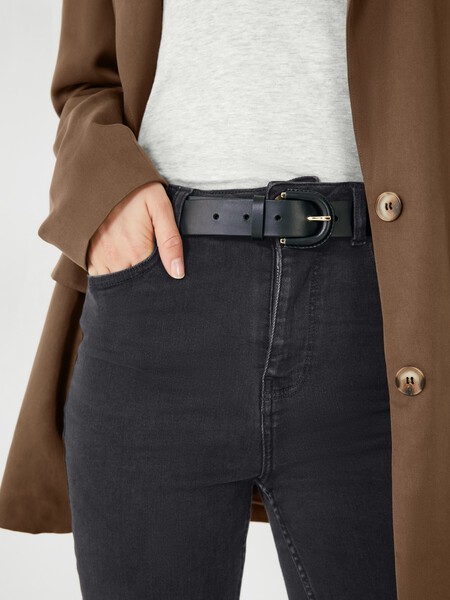 Amber Leather Buckle Jeans Belt