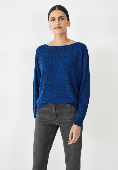 Emile Open Neck Printed Jumper