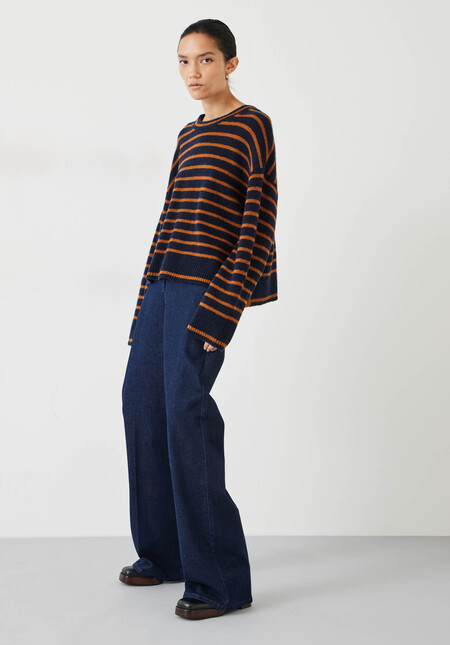 Casey Striped Wool Blend Jumper