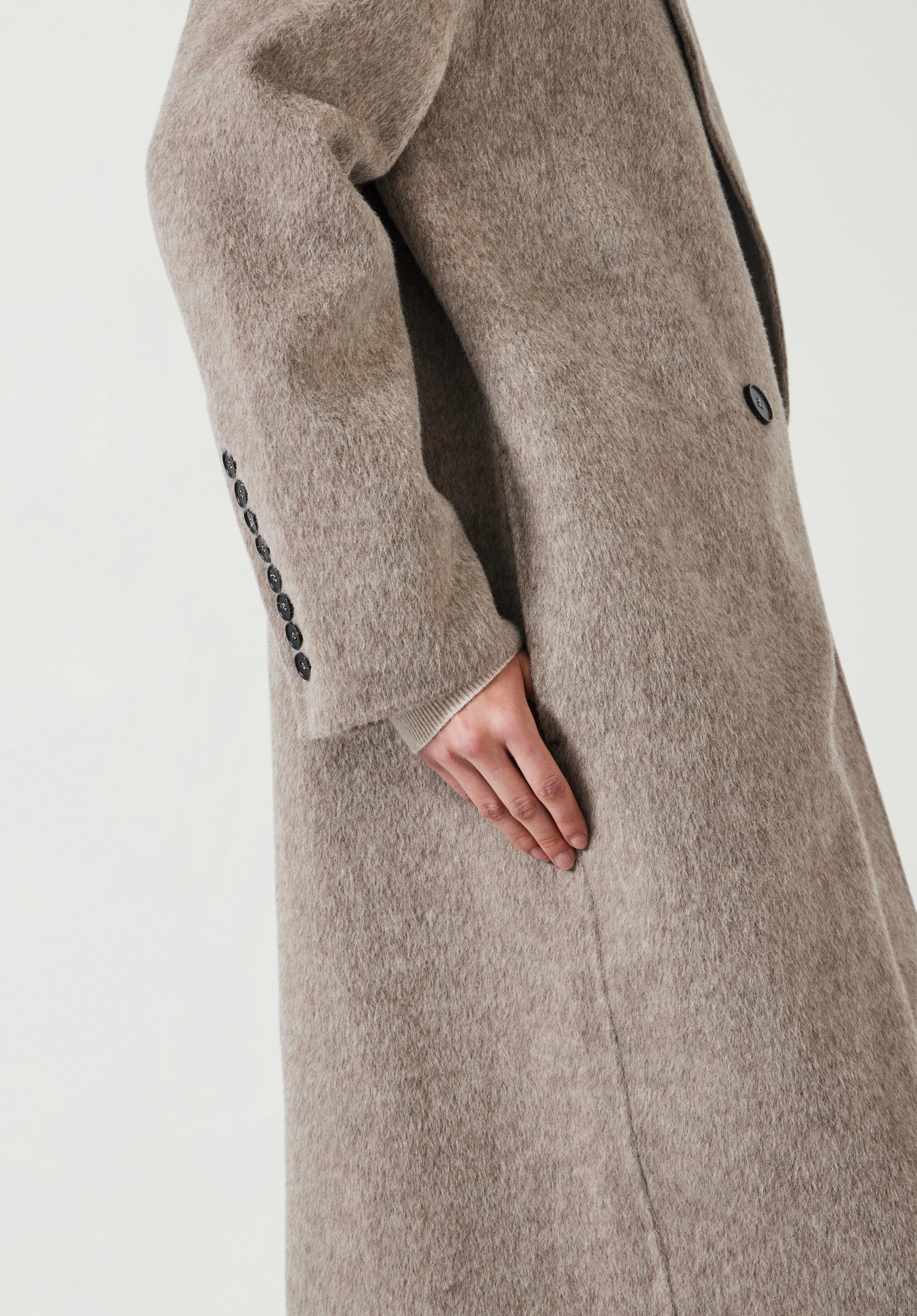 Beige oversized coat top