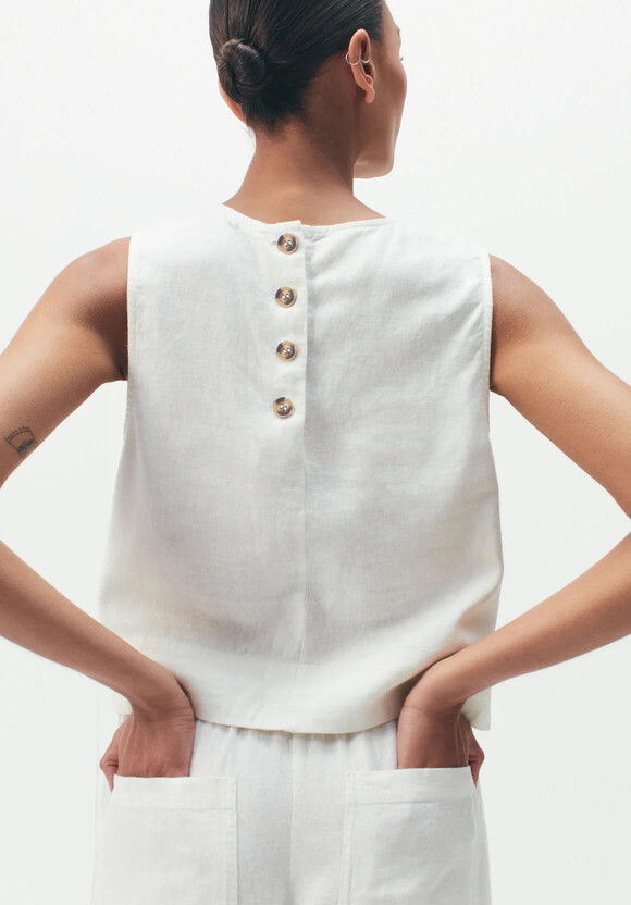 Vera Linen Blend Shell Top