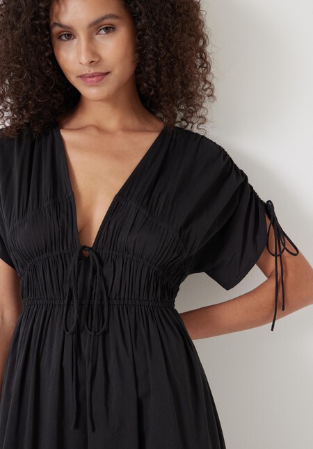 Grace Cotton Blend Midi Beach Dress