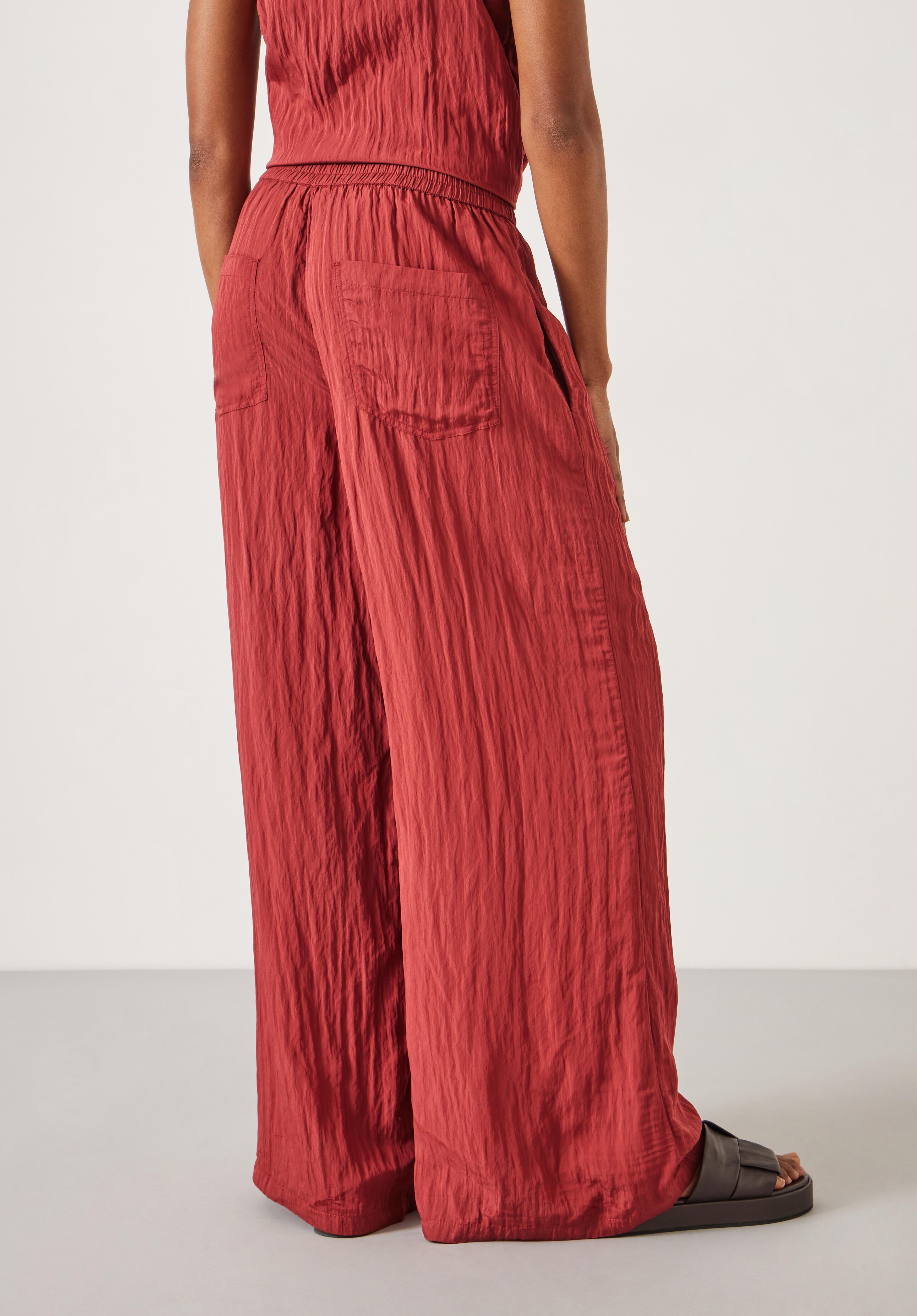 Wide leg rust trousers best sale