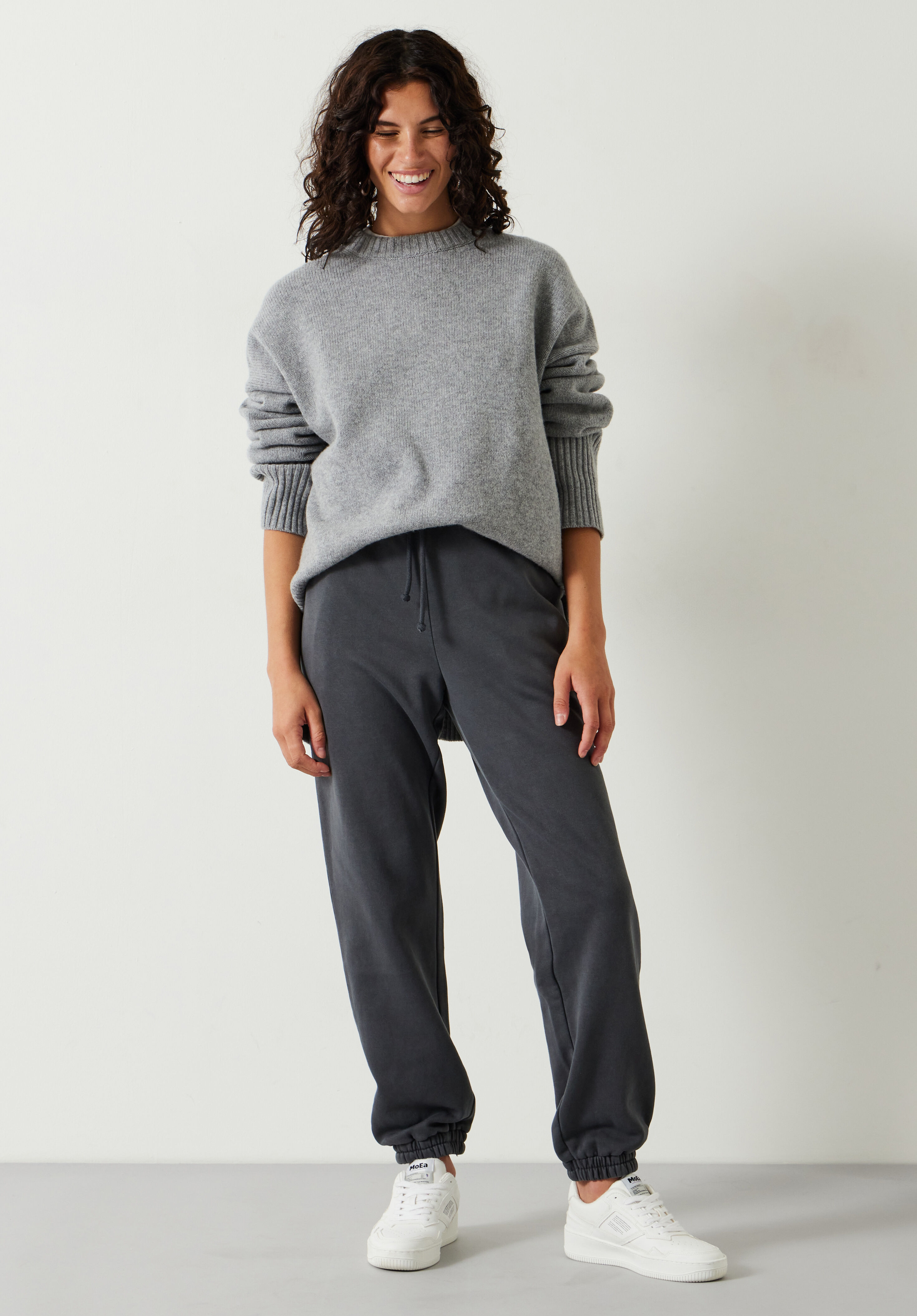 Alyna Relaxed Washed Joggers Mid Grey hush