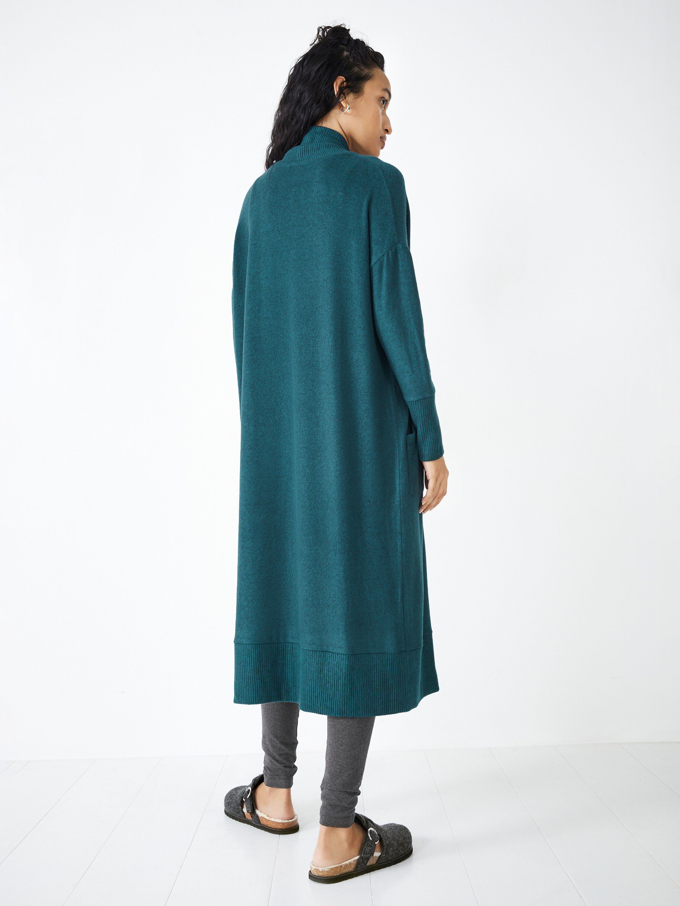Teal longline cardigan shop