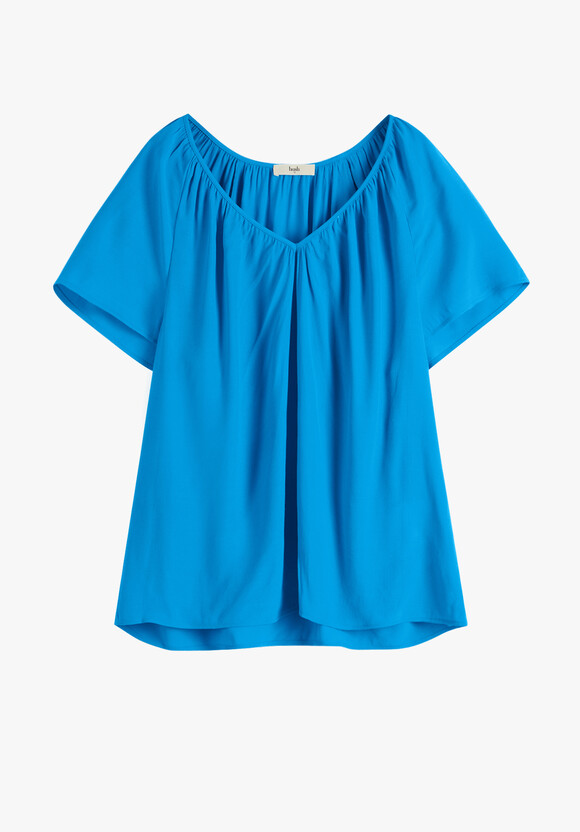 Sian Gathered V Neck Top