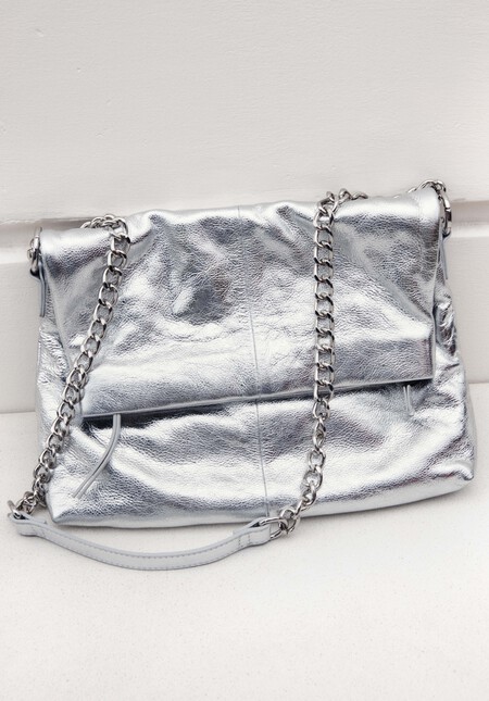 Perrie Chain Leather Crossbody Bag