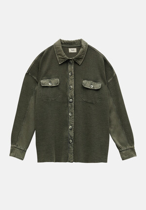 Wanda Waffle Jersey Shacket