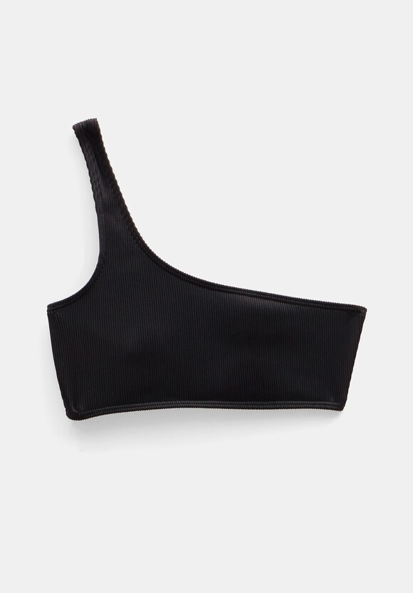 Olivia One Shoulder Rib Bikini Top