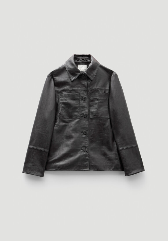 Kelly Croc Leather Jacket
