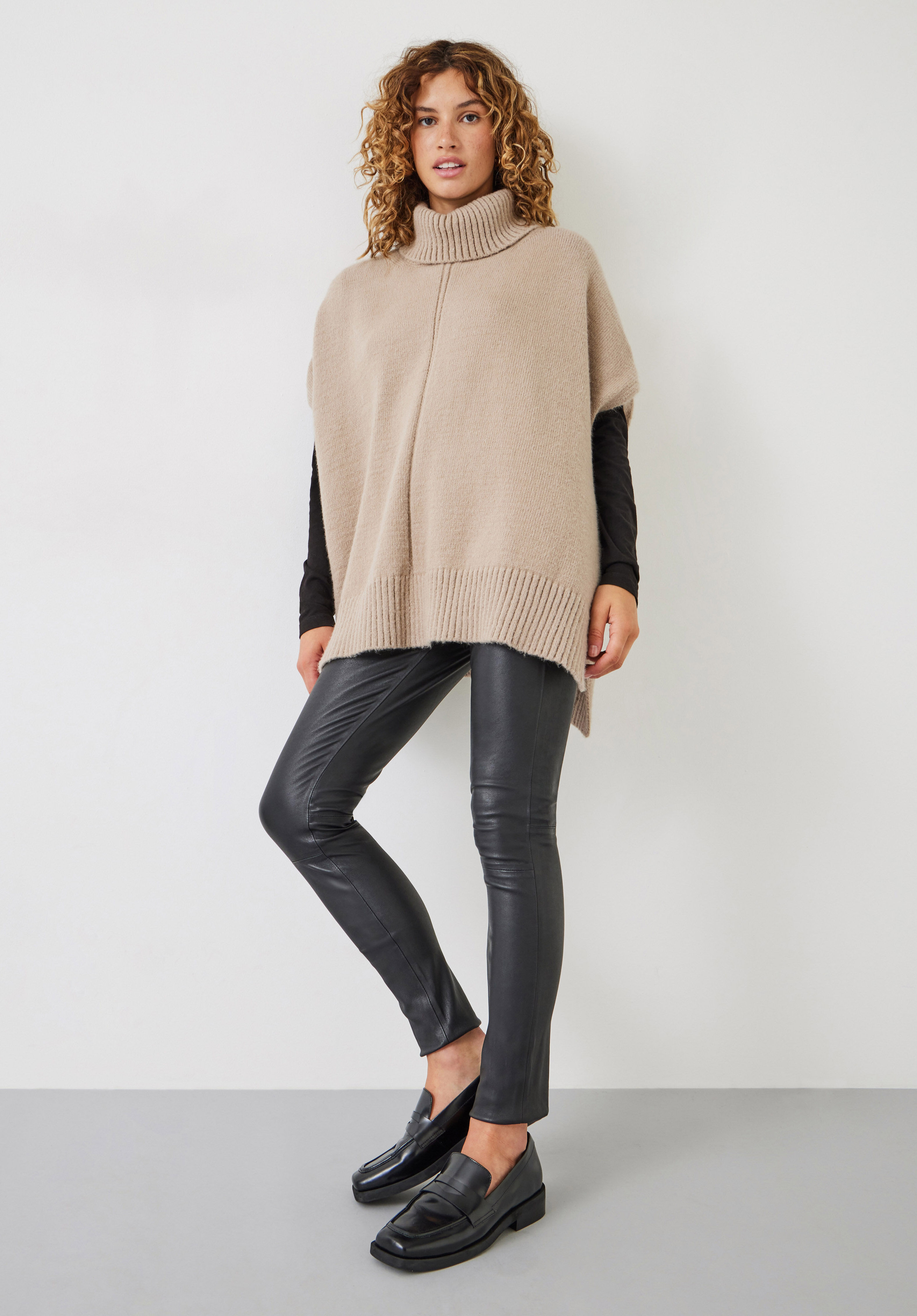 Leather Leggings Skinny Leather Leggings Black hush