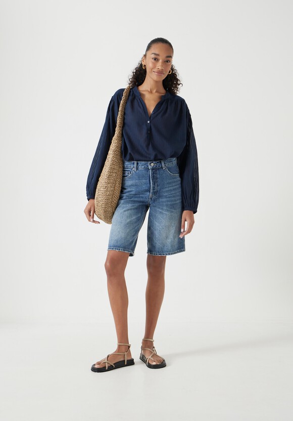 Bea Textured Stripe Blouse
