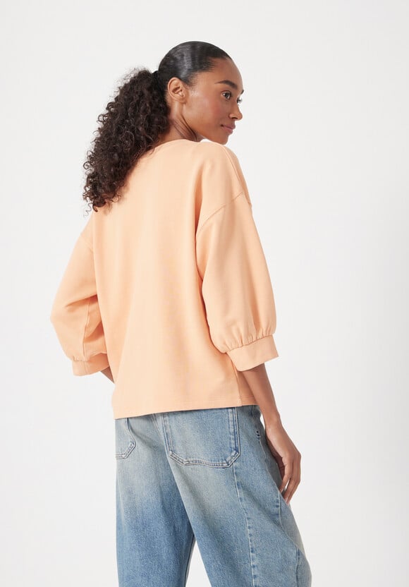 Cropped Sleeve Sweatshirt