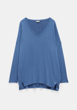 Gillian Wide Jersey V Neck Top