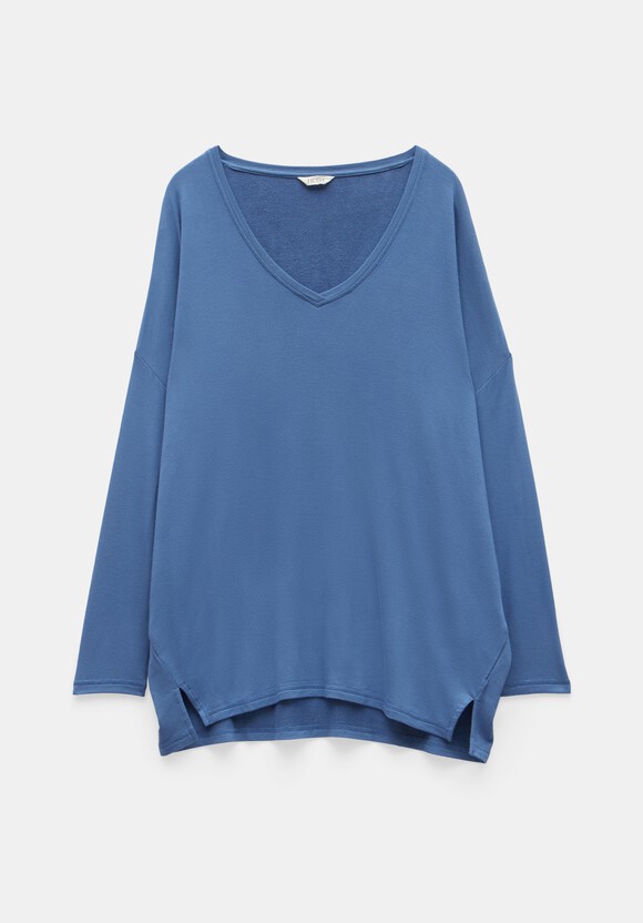 Gillian Wide Jersey V Neck Top
