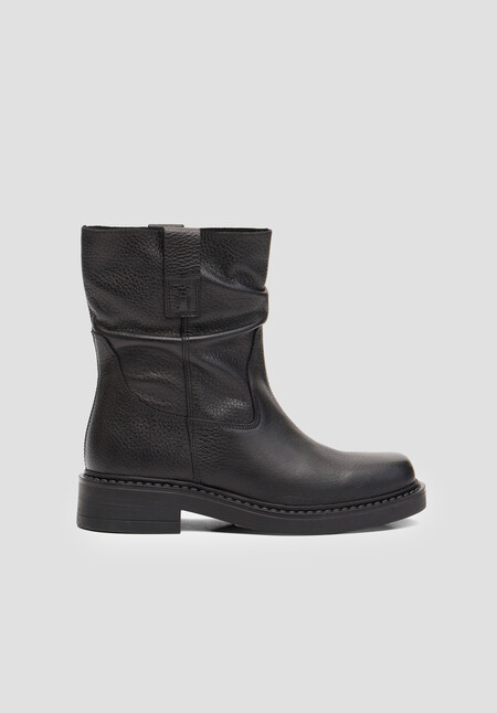 Leather Slouchy Biker Boot