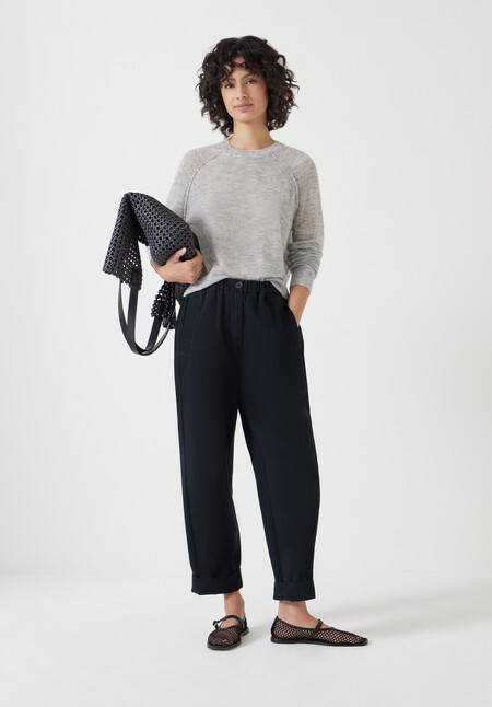 Elsie Gauzy Wool Blend Crew Jumper