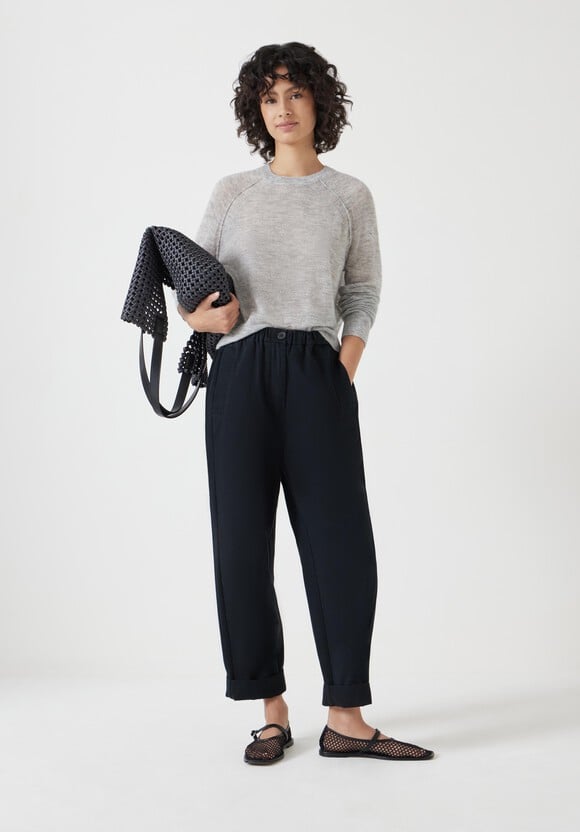 Elsie Gauzy Wool Blend Crew Jumper