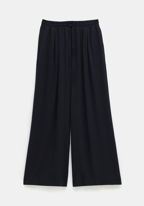Prisha Wide Leg Pinstripe Trousers