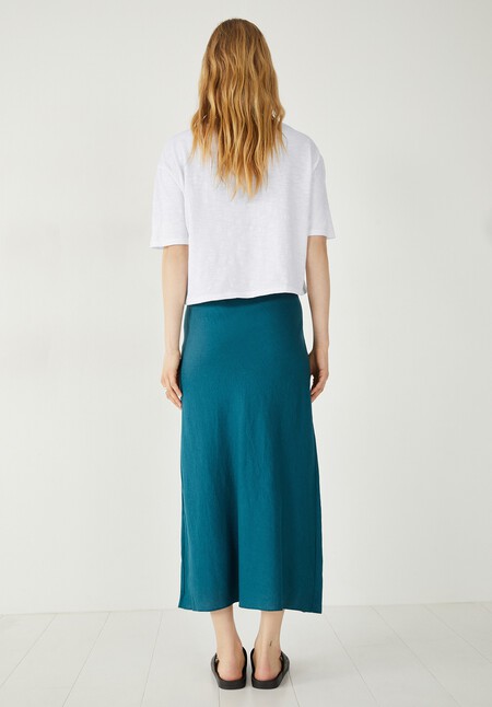 Simone Linen Midi Skirt