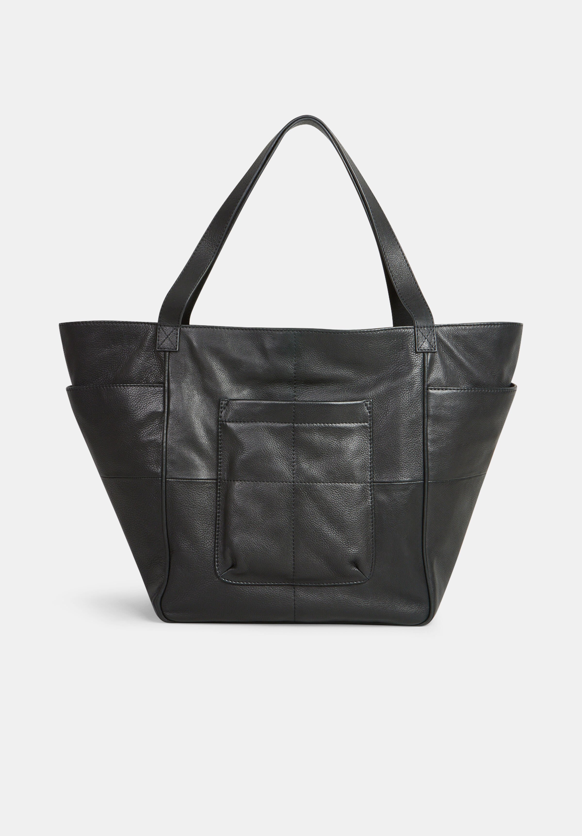 Mariana Leather Tote Bag Black hush