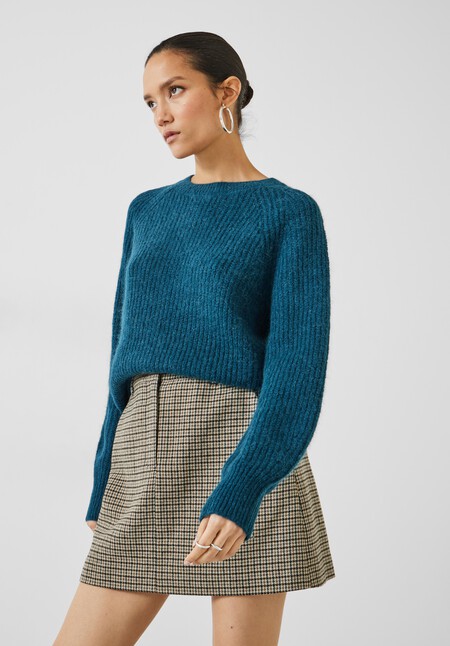 Alma Fluffy Raglan Crew Jumper