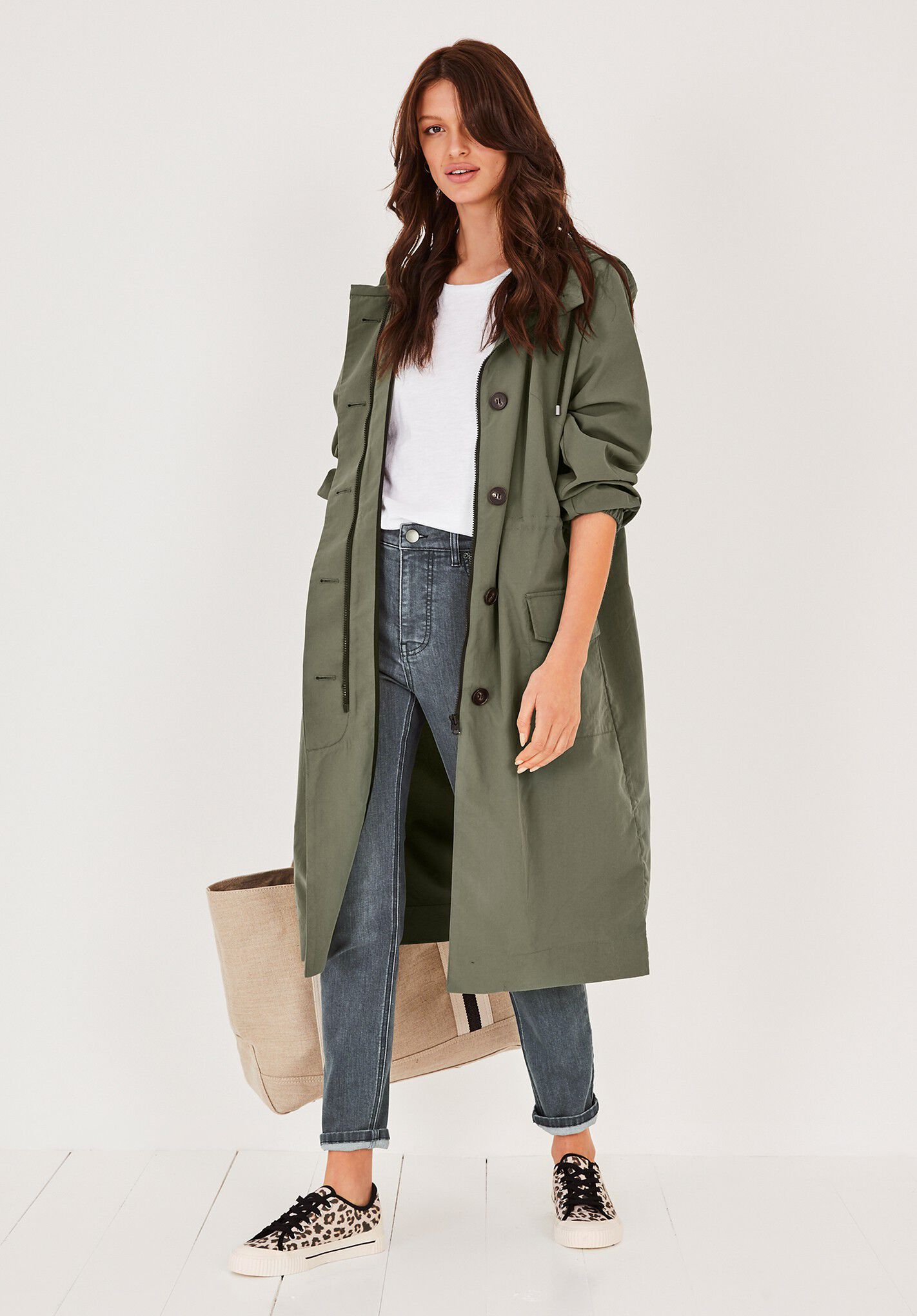 Lightweight parka khaki Clearance